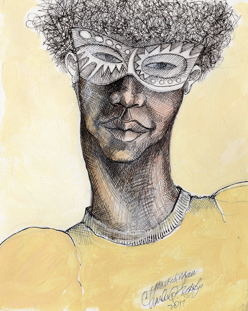 Detail of Masked Man by Charles A. Bibbs