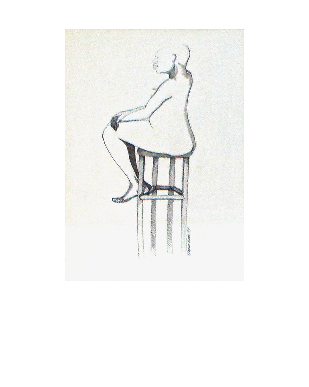Man In A Chair — original artwork by Charles A. Bibbs