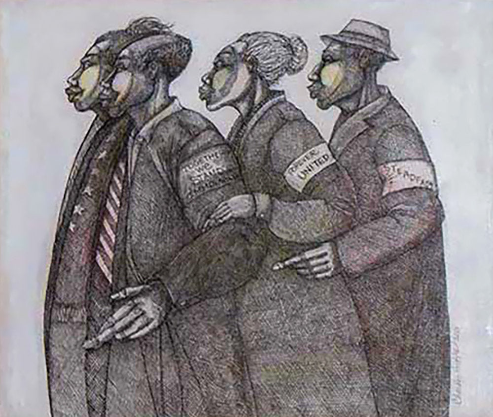 Detail of Shoulder To Shoulder by Charles A. Bibbs