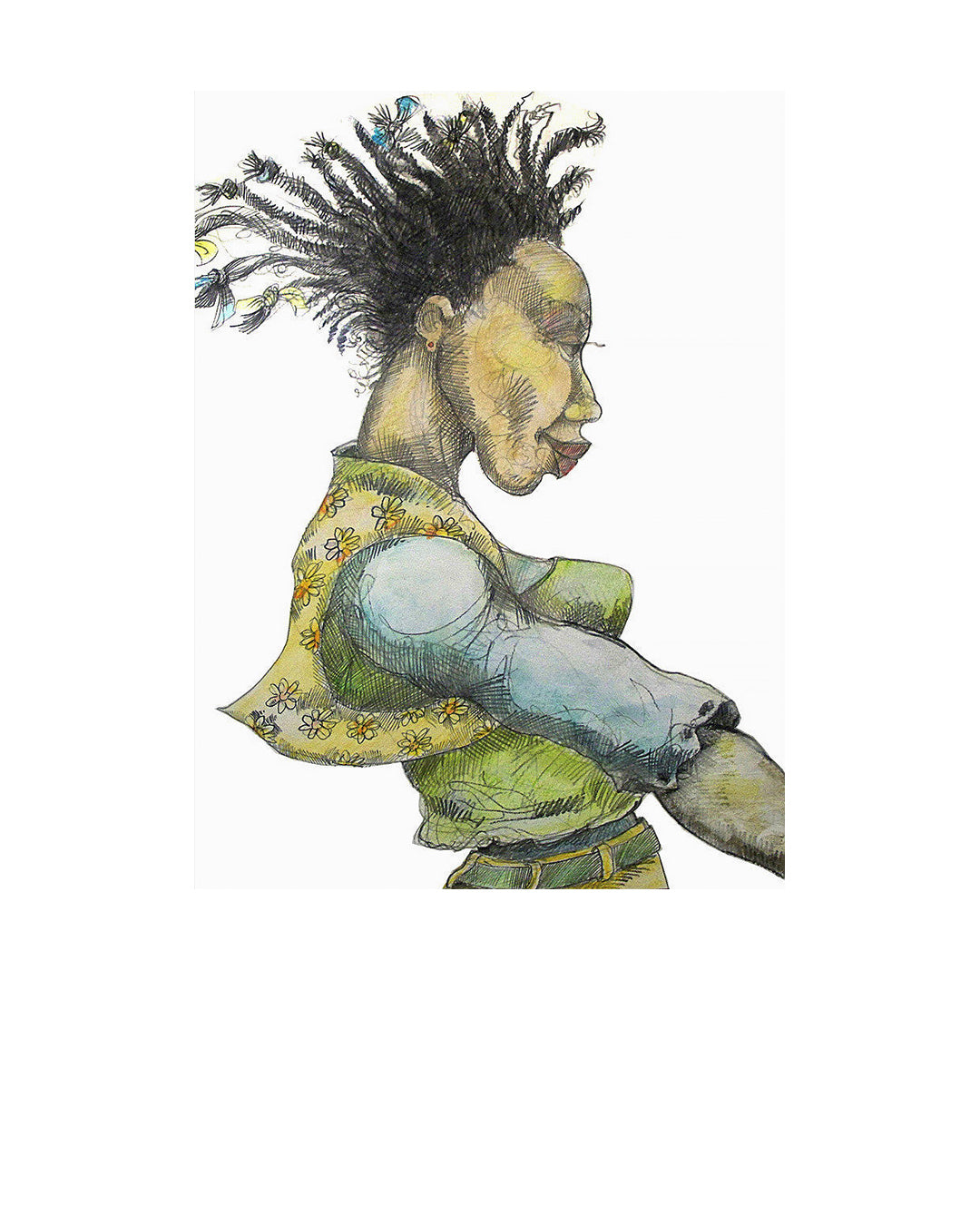 Raggedy Girl — original artwork by Charles A. Bibbs