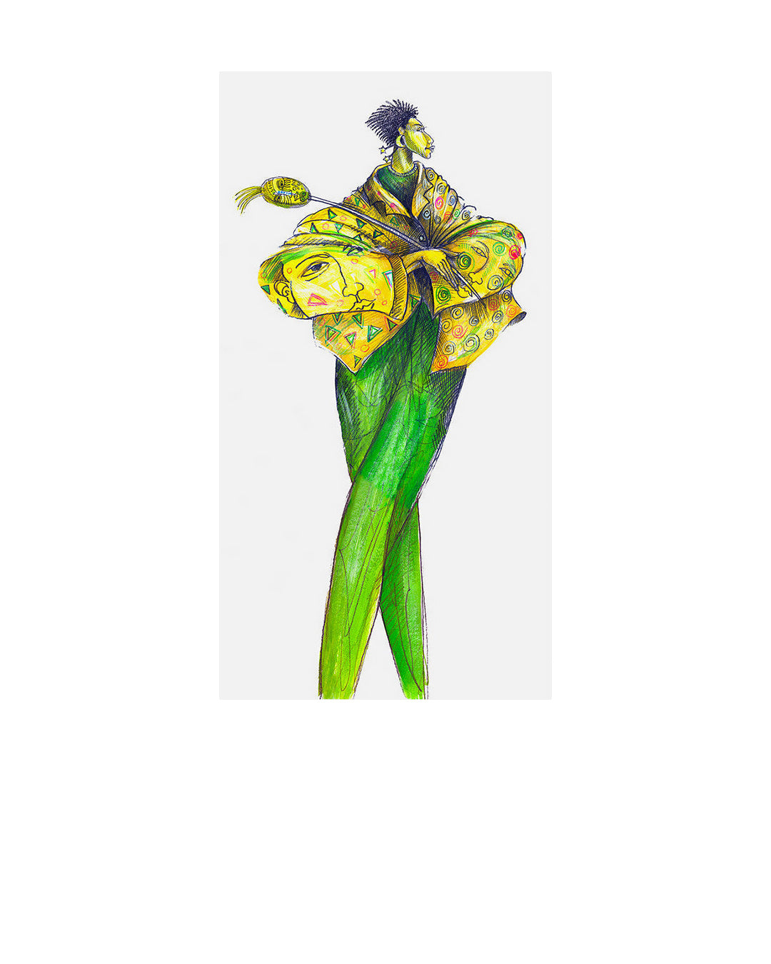 Masked Appeal — original artwork by Charles A. Bibbs
