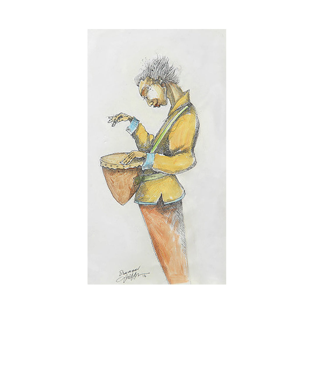 Drummer — original artwork by Charles A. Bibbs