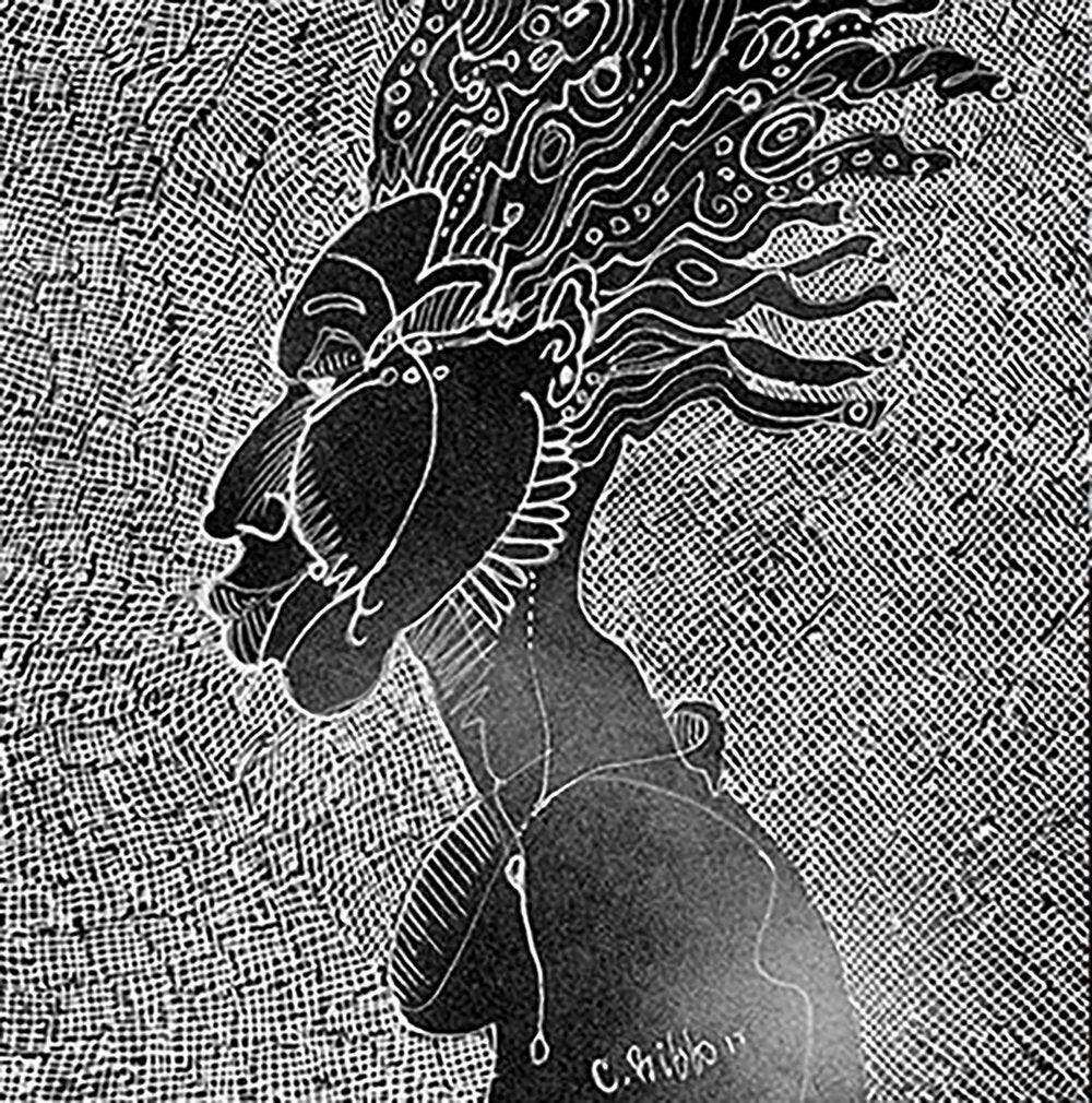 Detail of White On Black by Charles A. Bibbs