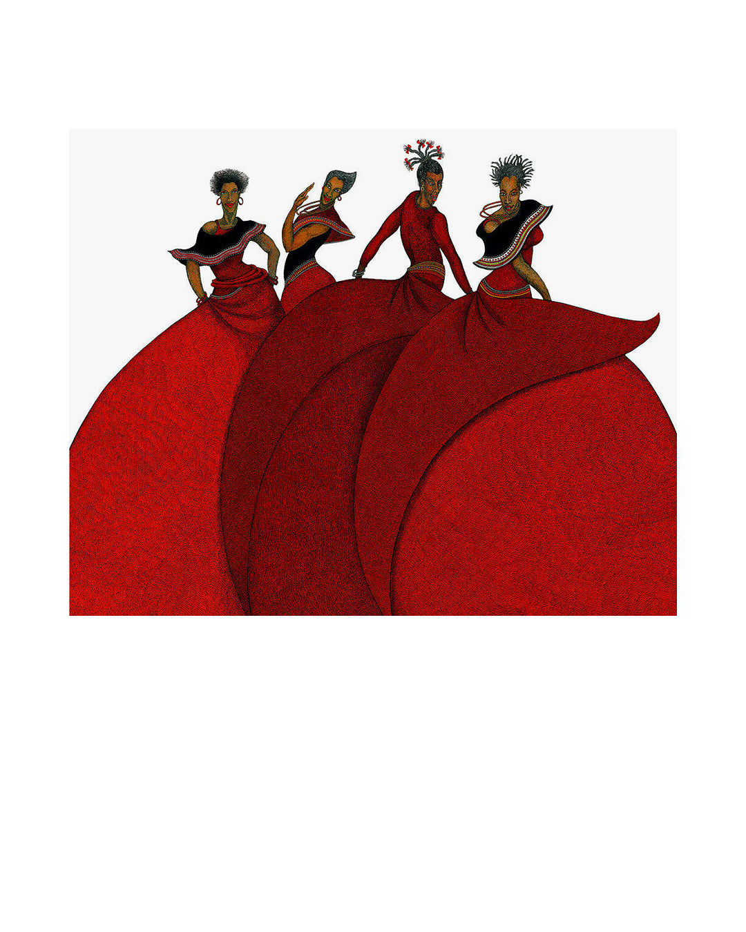 Sister In Motion — original artwork by Charles A. Bibbs
