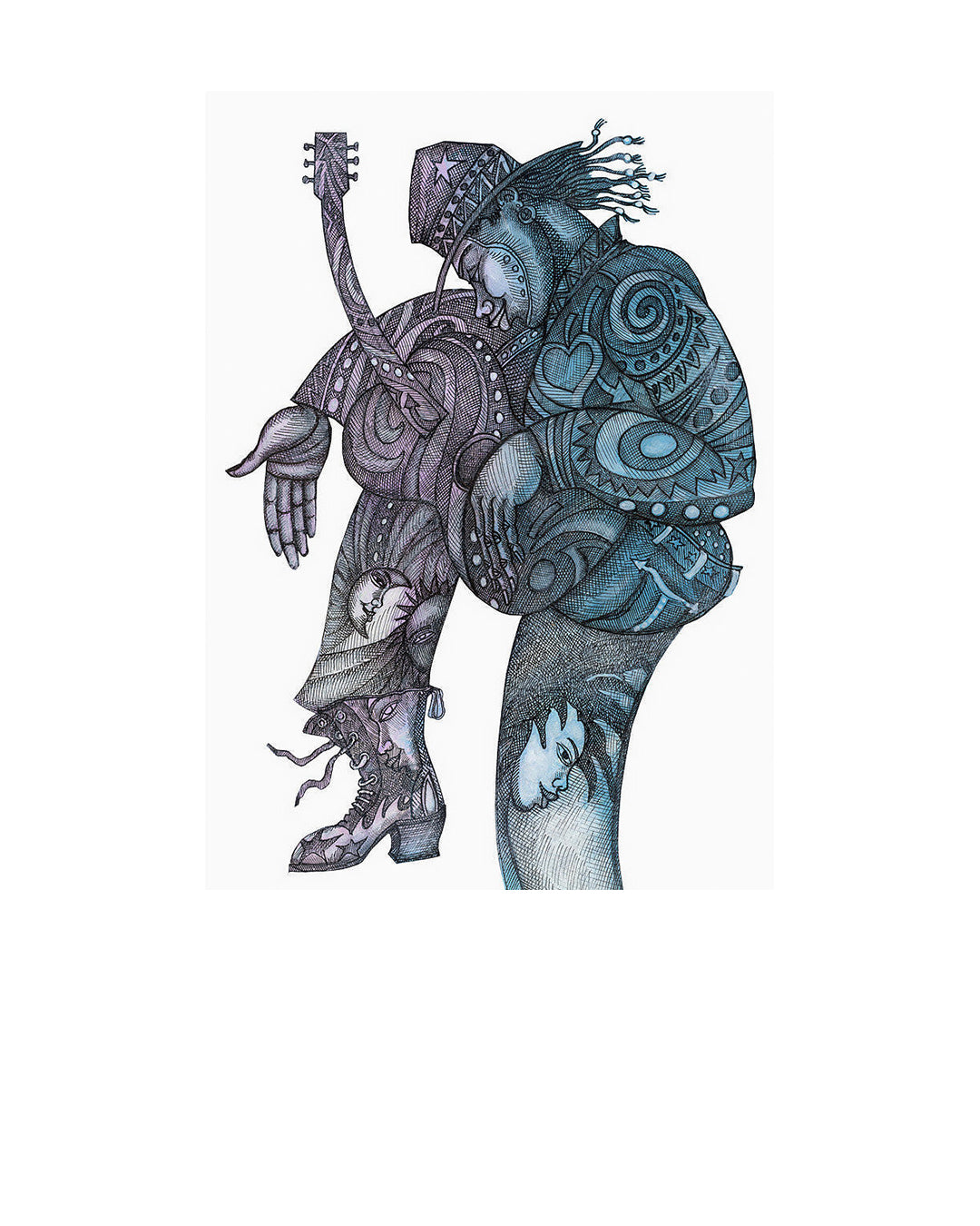 Urban Rockstar — original artwork by Charles A. Bibbs