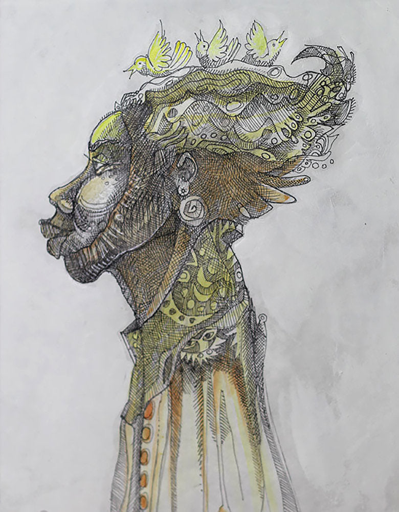 Detail of Bird Goddess by Charles A. Bibbs