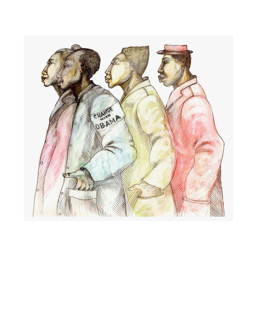 Change With Obama — original artwork by Charles A. Bibbs