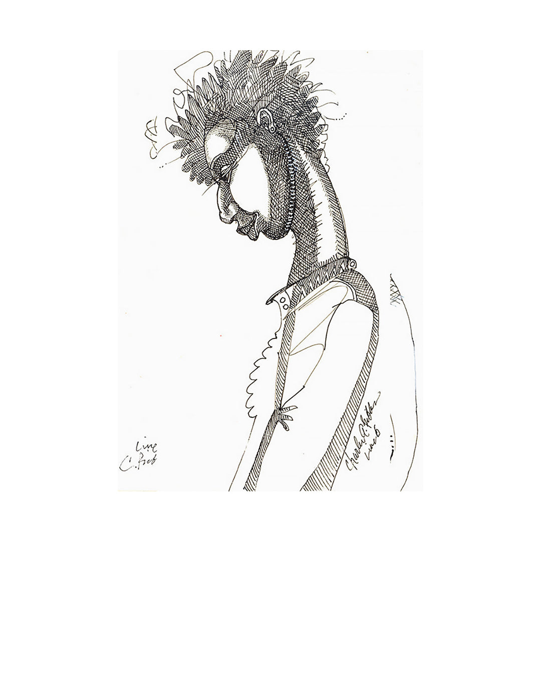 Line Composition #6 — original artwork by Charles A. Bibbs