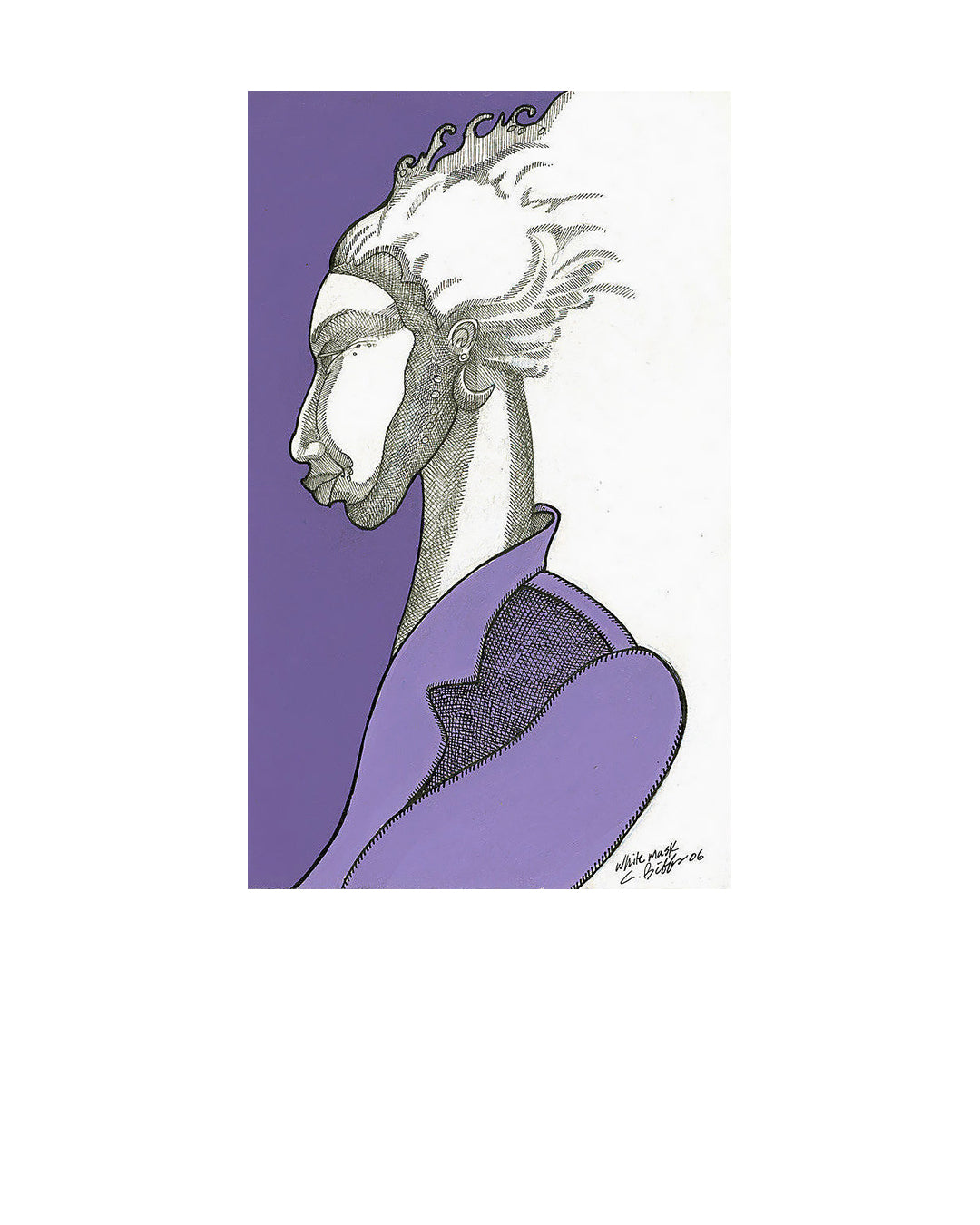 White Mask — original artwork by Charles A. Bibbs