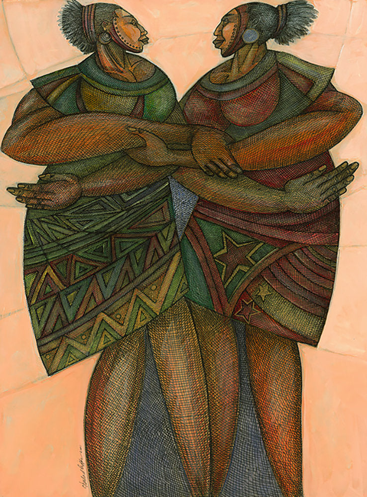 Detail of Two Sisters by Charles A. Bibbs