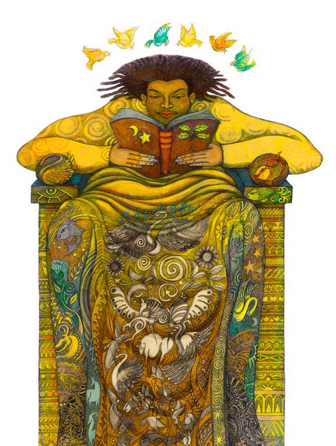 Detail of The Reader by Charles A. Bibbs