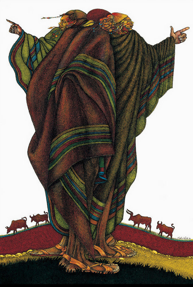 Detail of The Herdsmen by Charles A. Bibbs