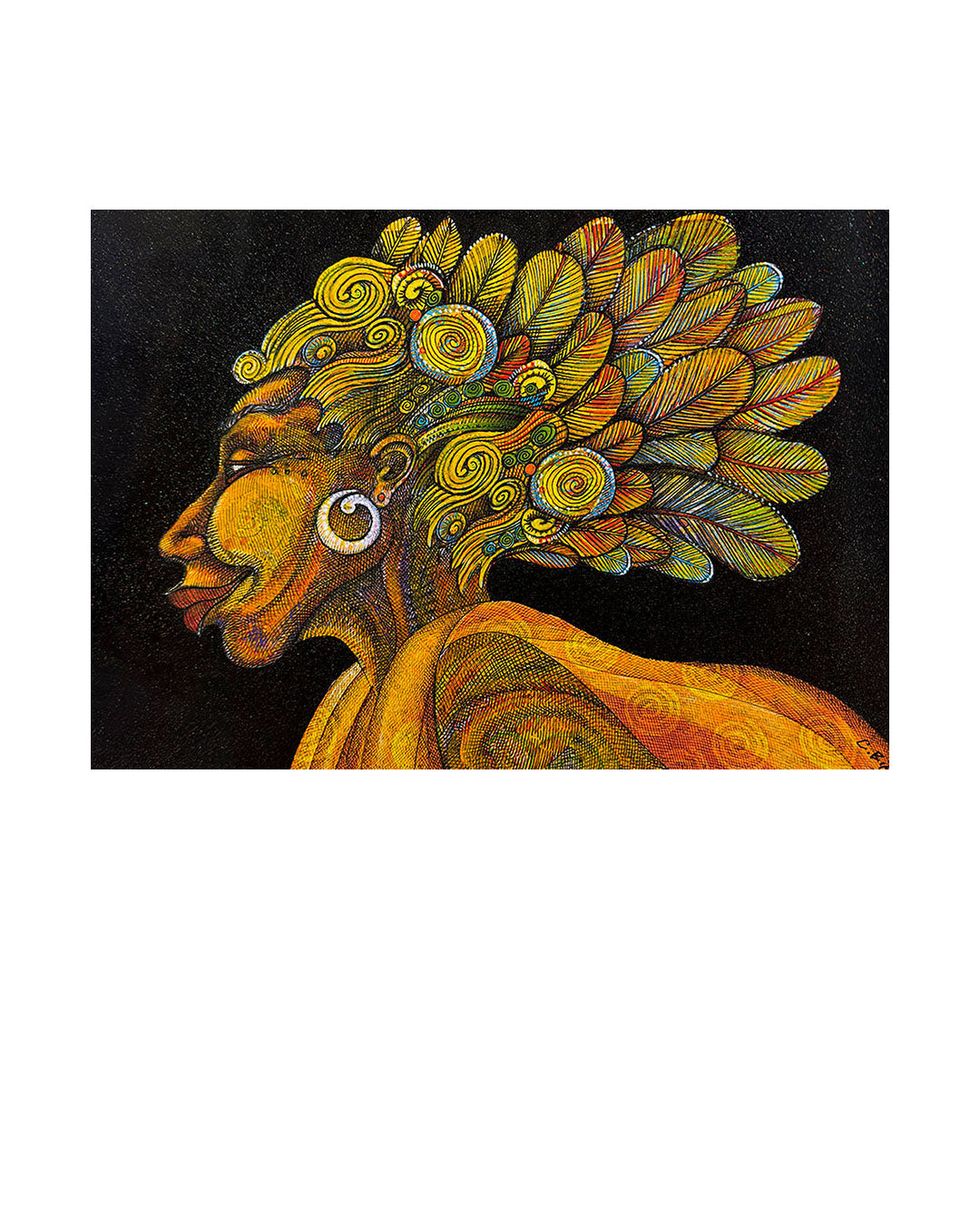Autumn Sun At Night — original artwork by Charles A. Bibbs