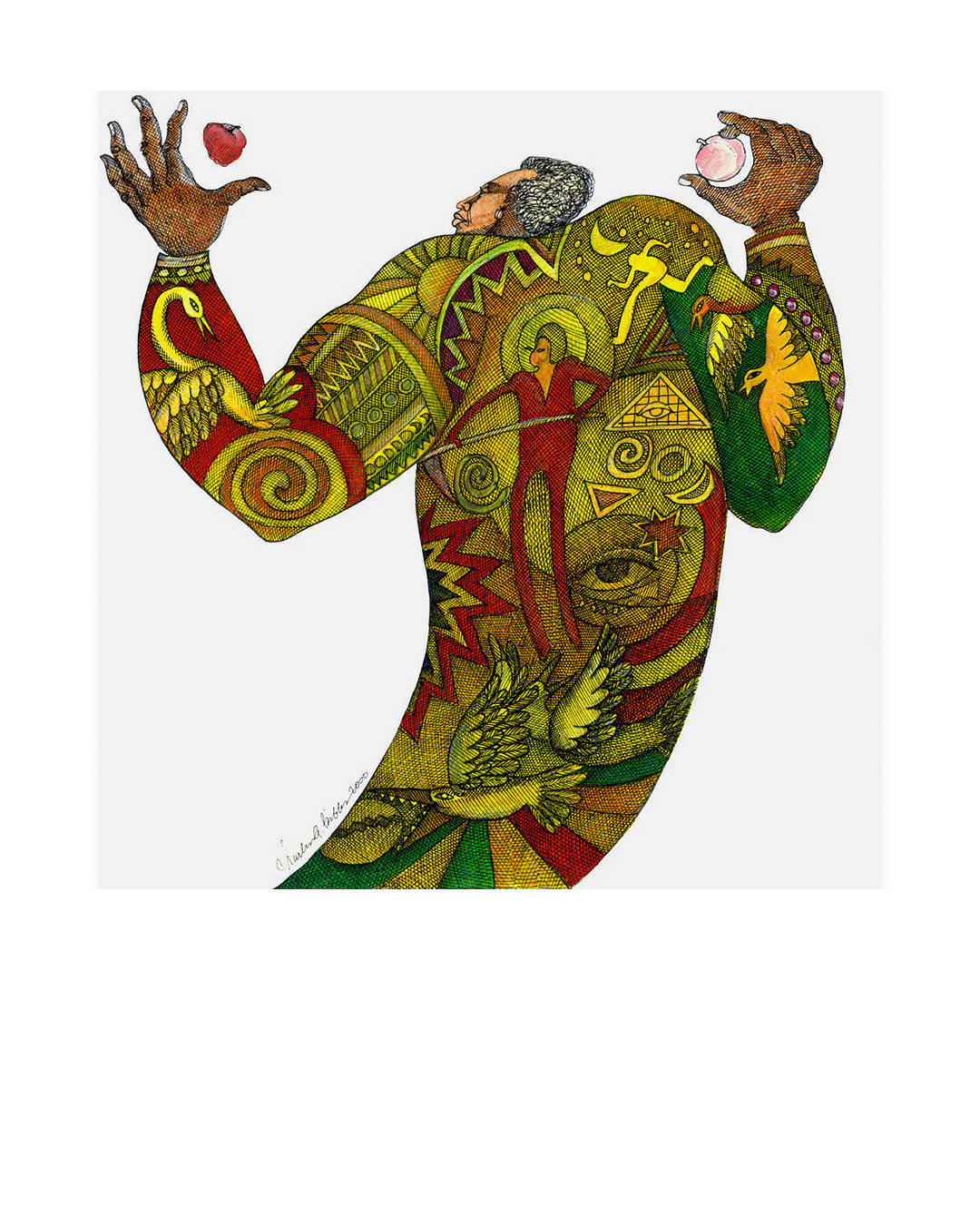 Man Of Harvest — original artwork by Charles A. Bibbs