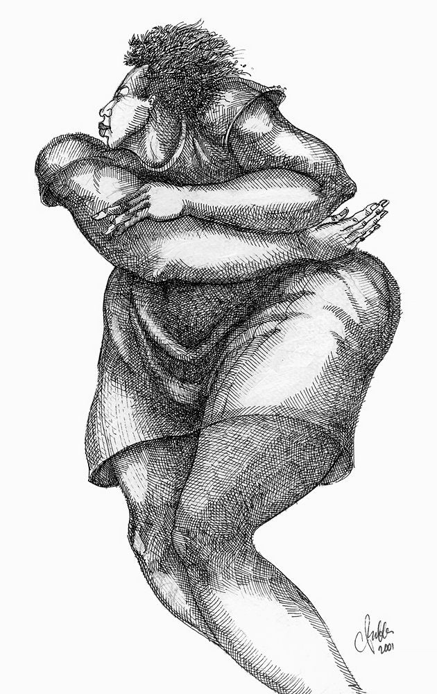Detail of Dancing Hip Bones by Charles A. Bibbs