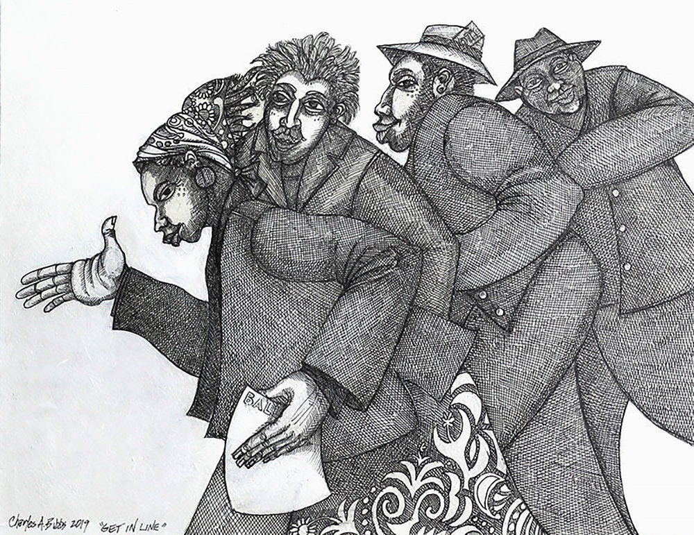 Detail of Get In Line by Charles A. Bibbs