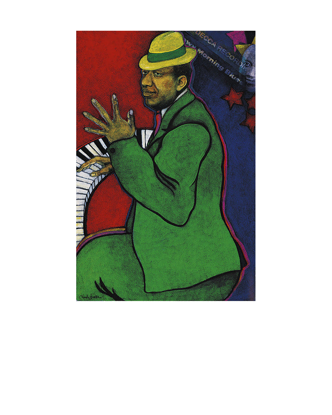 Pianoman — original artwork by Charles A. Bibbs