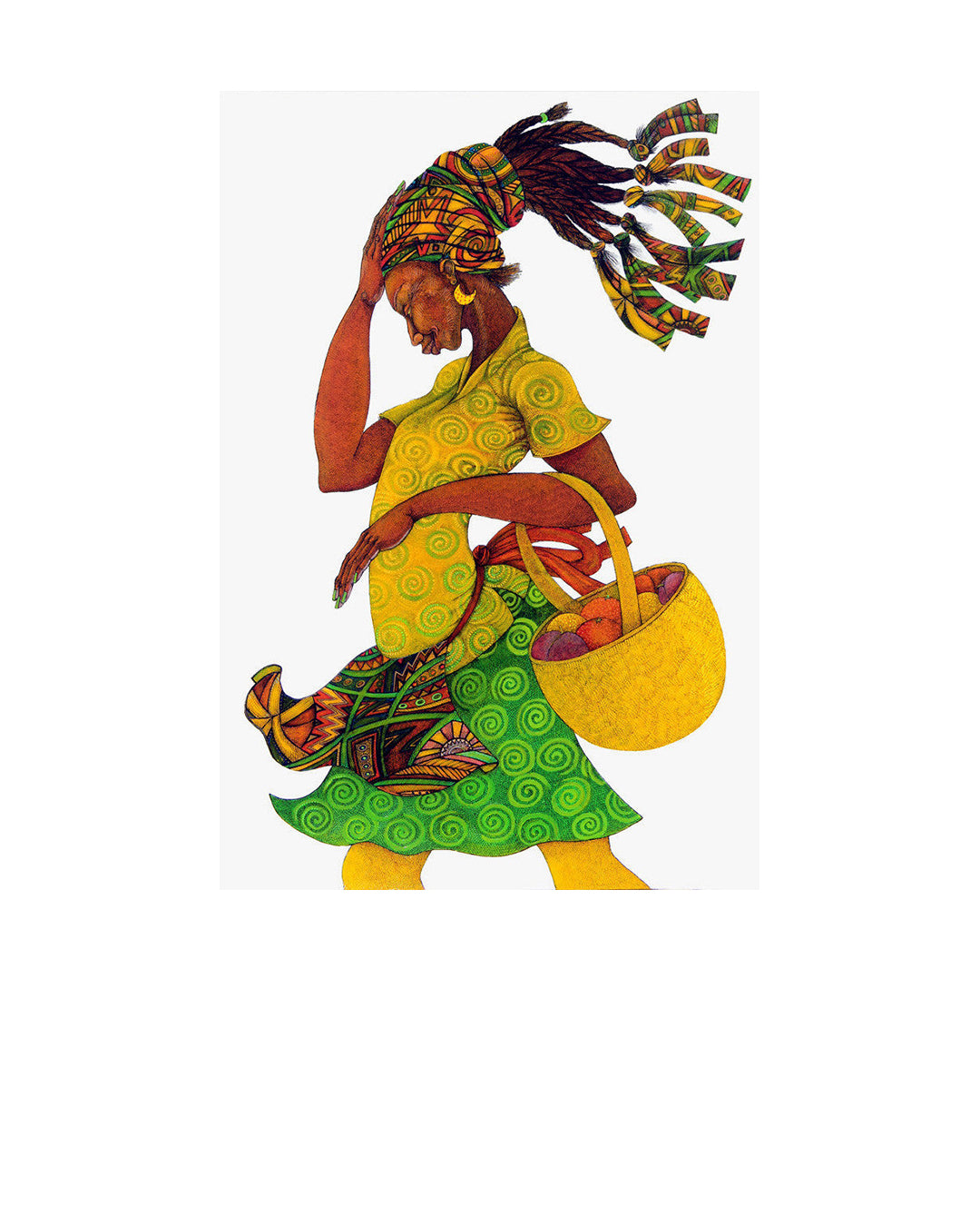 Yellow Basket — original artwork by Charles A. Bibbs