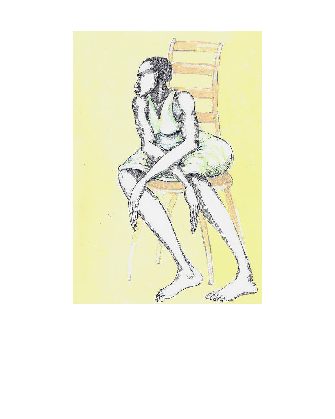 A Chair And A Lady — original artwork by Charles A. Bibbs