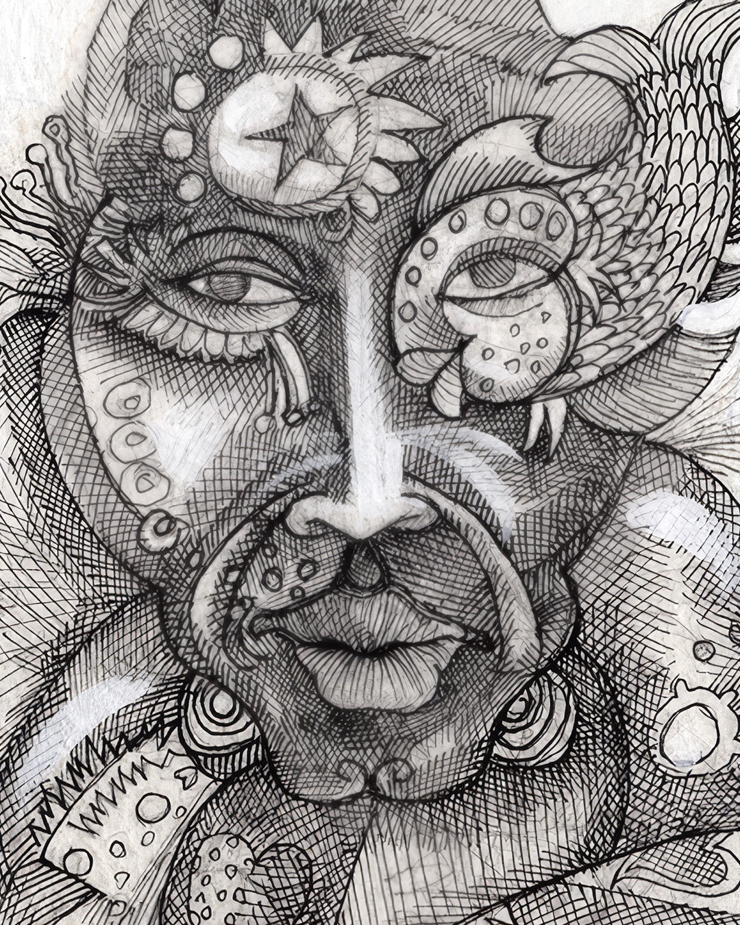 Fish Eyed Man by Charles A. Bibbs — Detail