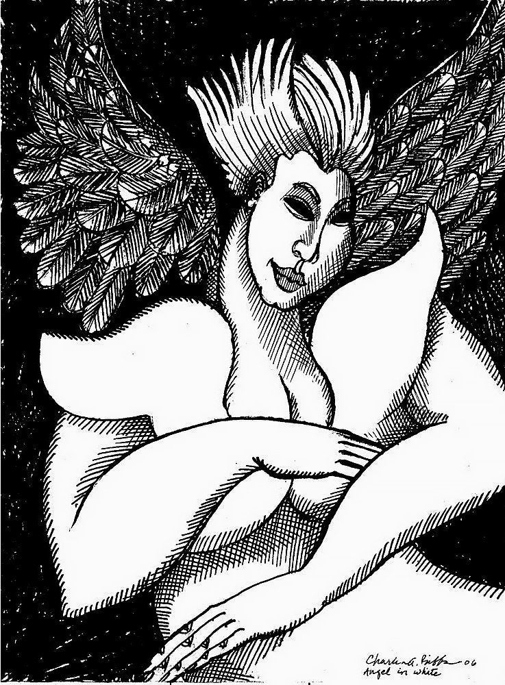 Detail of Angel In White by Charles A. Bibbs