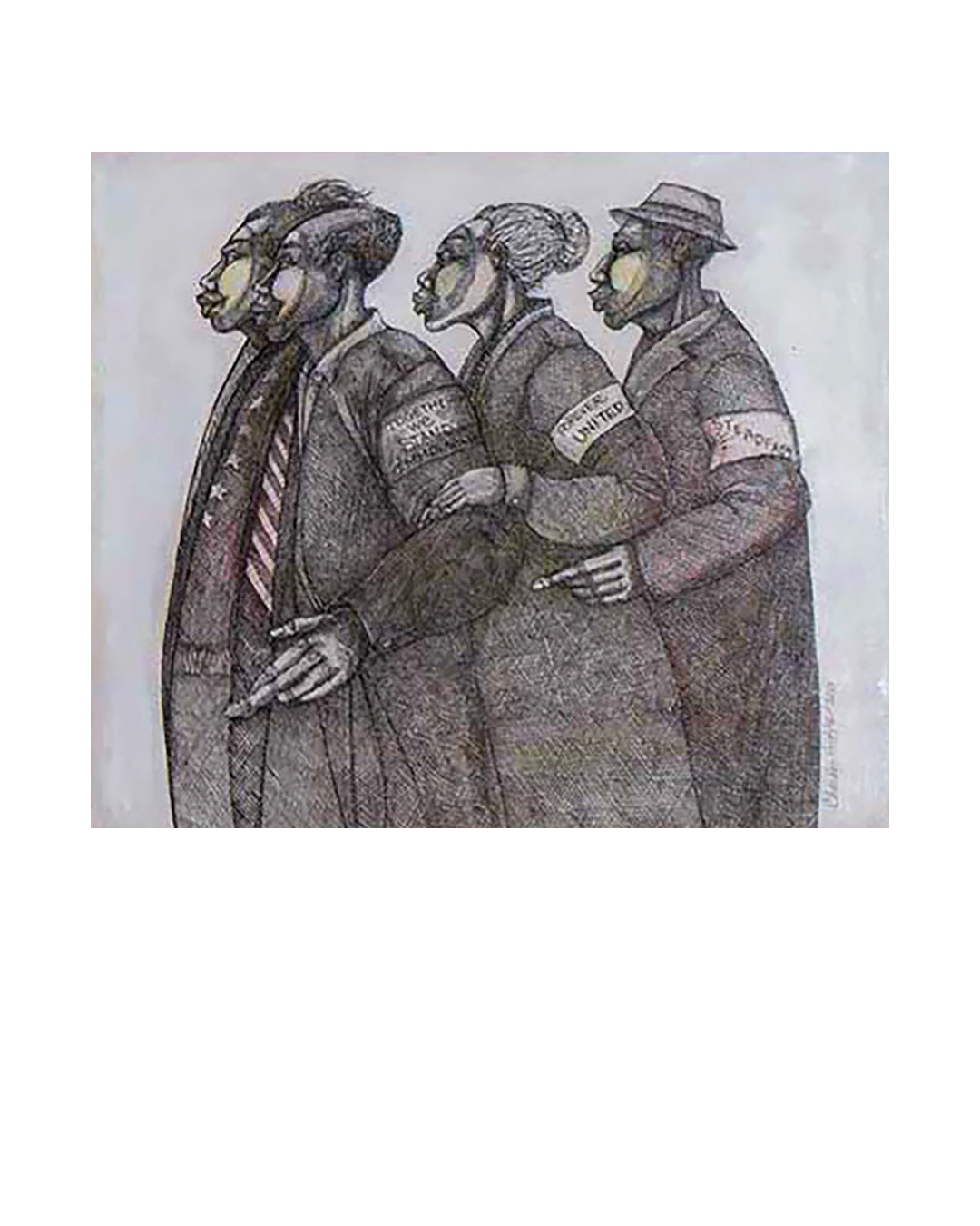Shoulder To Shoulder — original artwork by Charles A. Bibbs