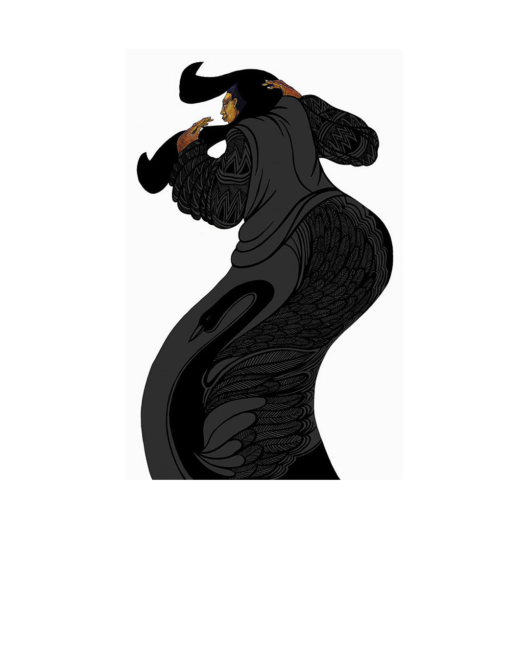 Lady In Black — original artwork by Charles A. Bibbs