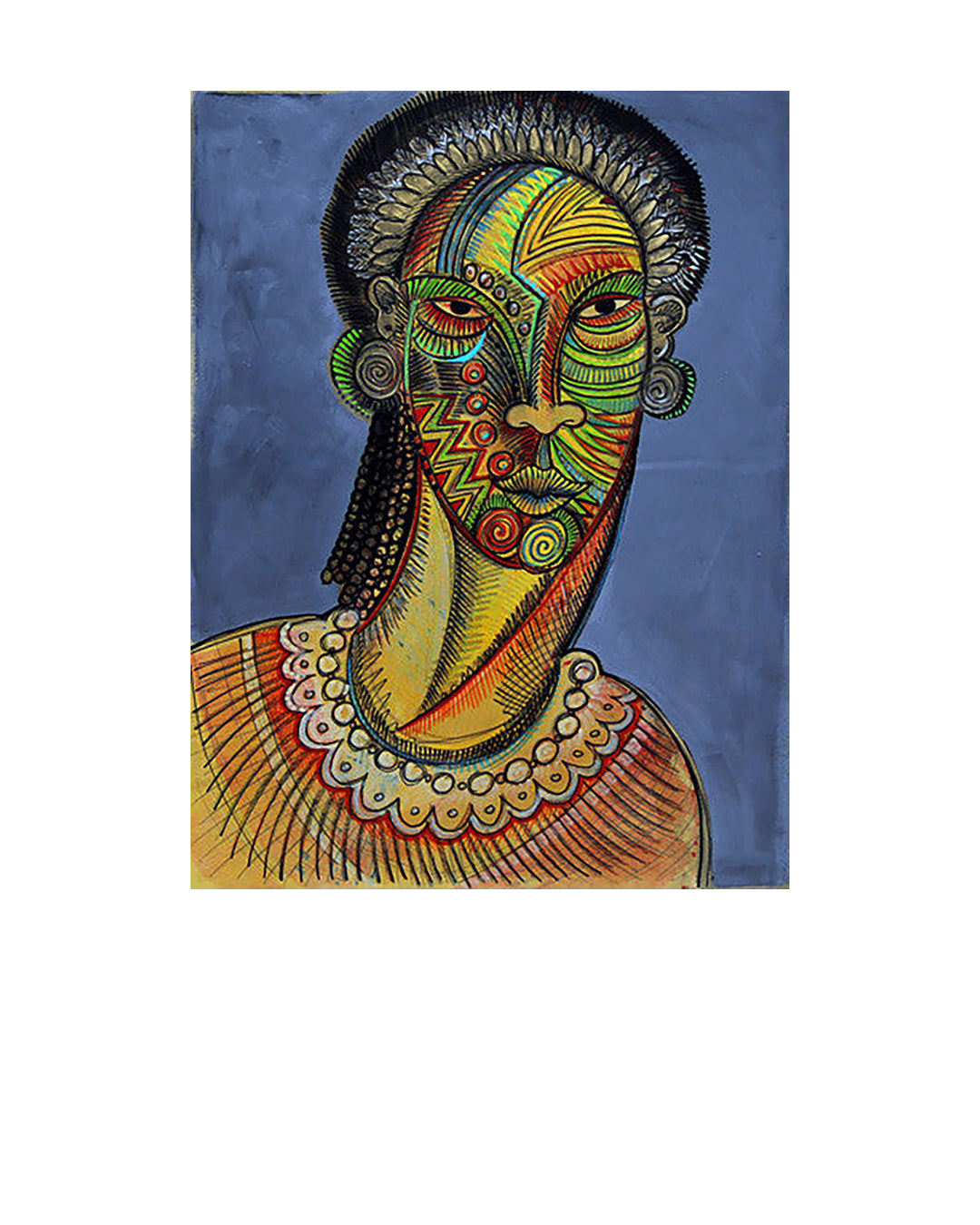 Ebony 7 Series - Mixed Monoprint — original artwork by Charles A. Bibbs