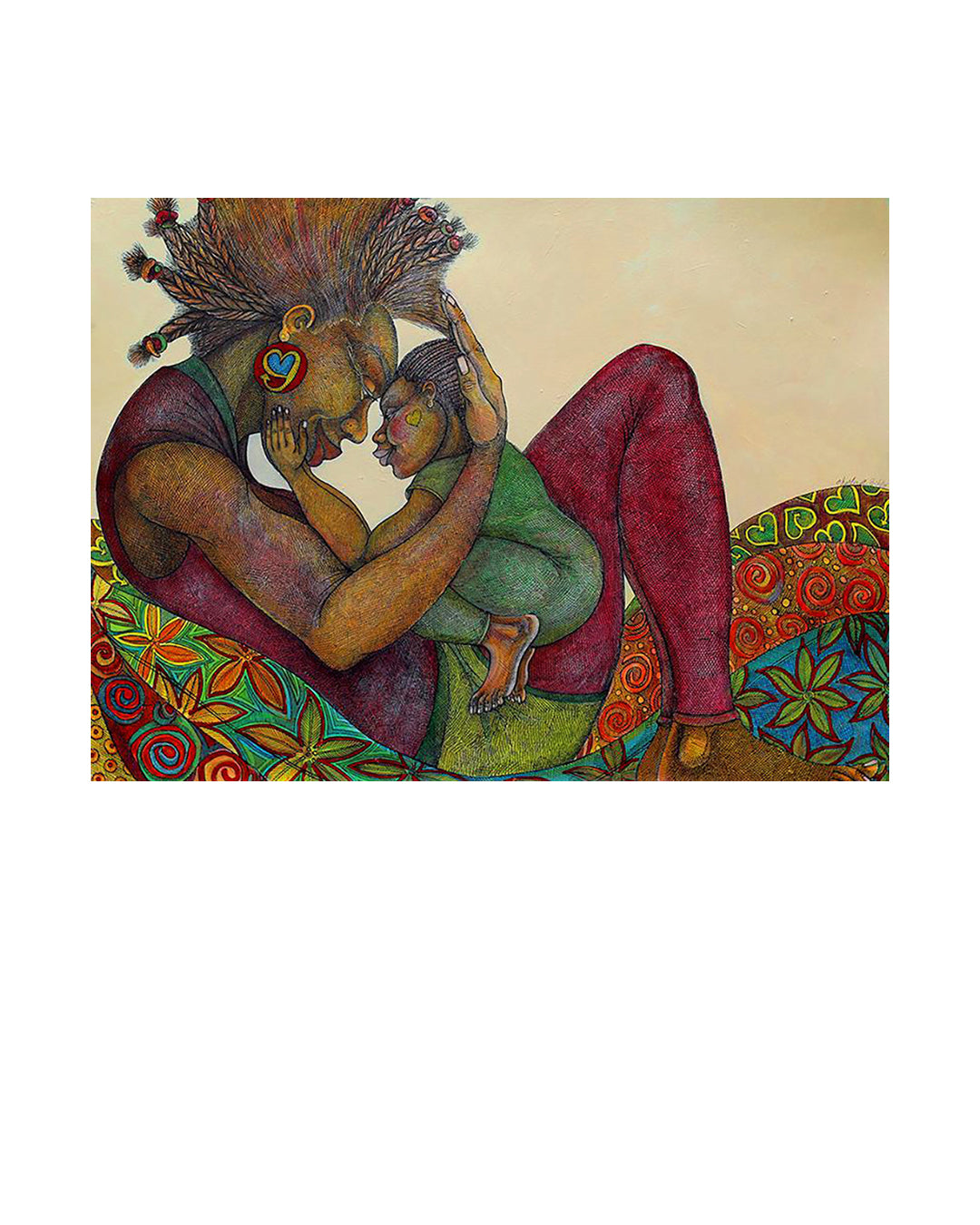 Pillow Talk — original artwork by Charles A. Bibbs
