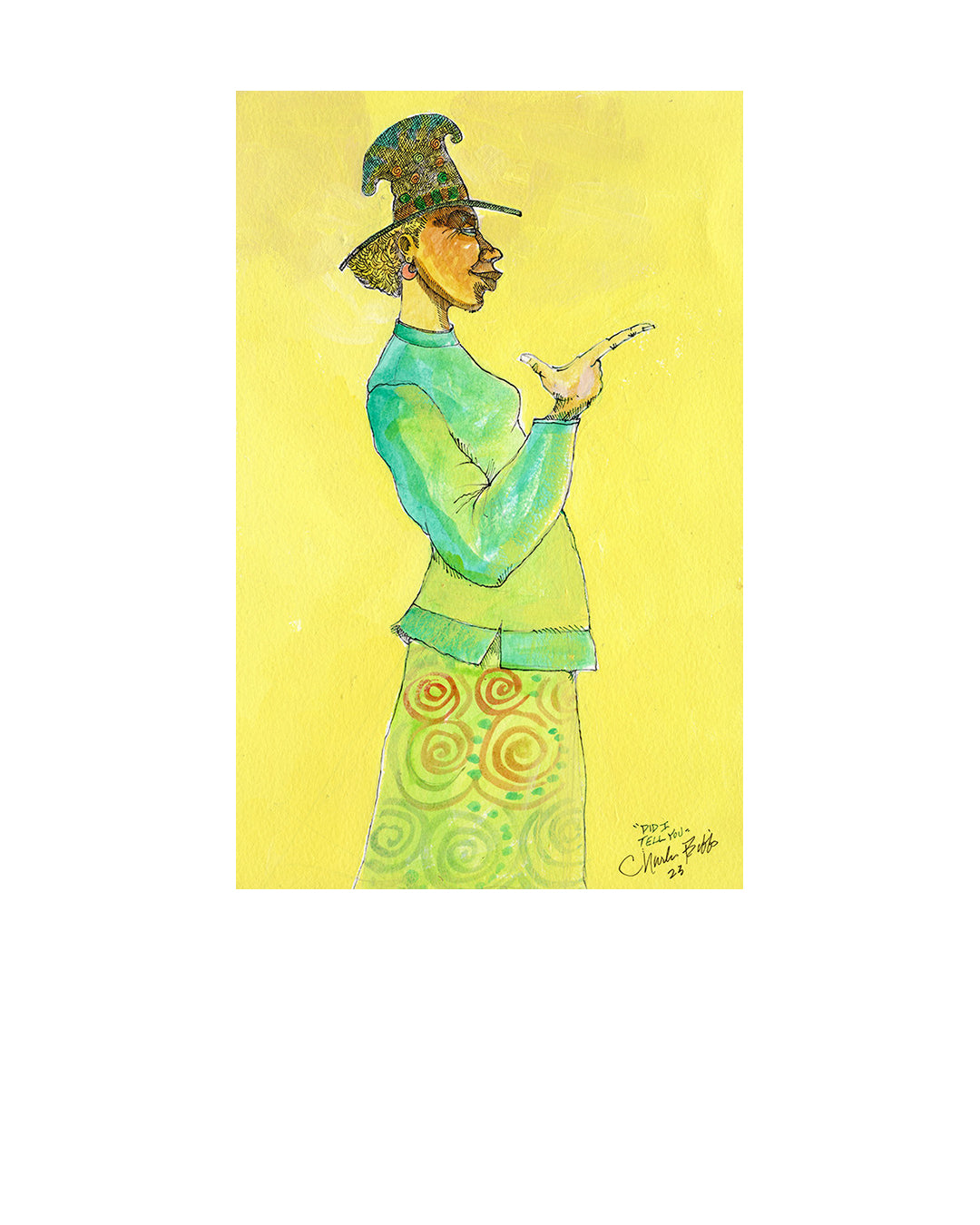Did I Tell You — original artwork by Charles A. Bibbs