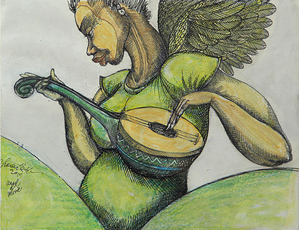 Detail of Angel Of Music by Charles A. Bibbs