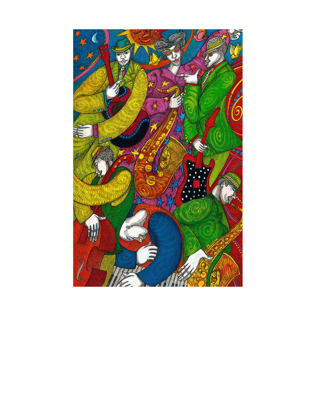 Jazzy Daze — original artwork by Charles A. Bibbs