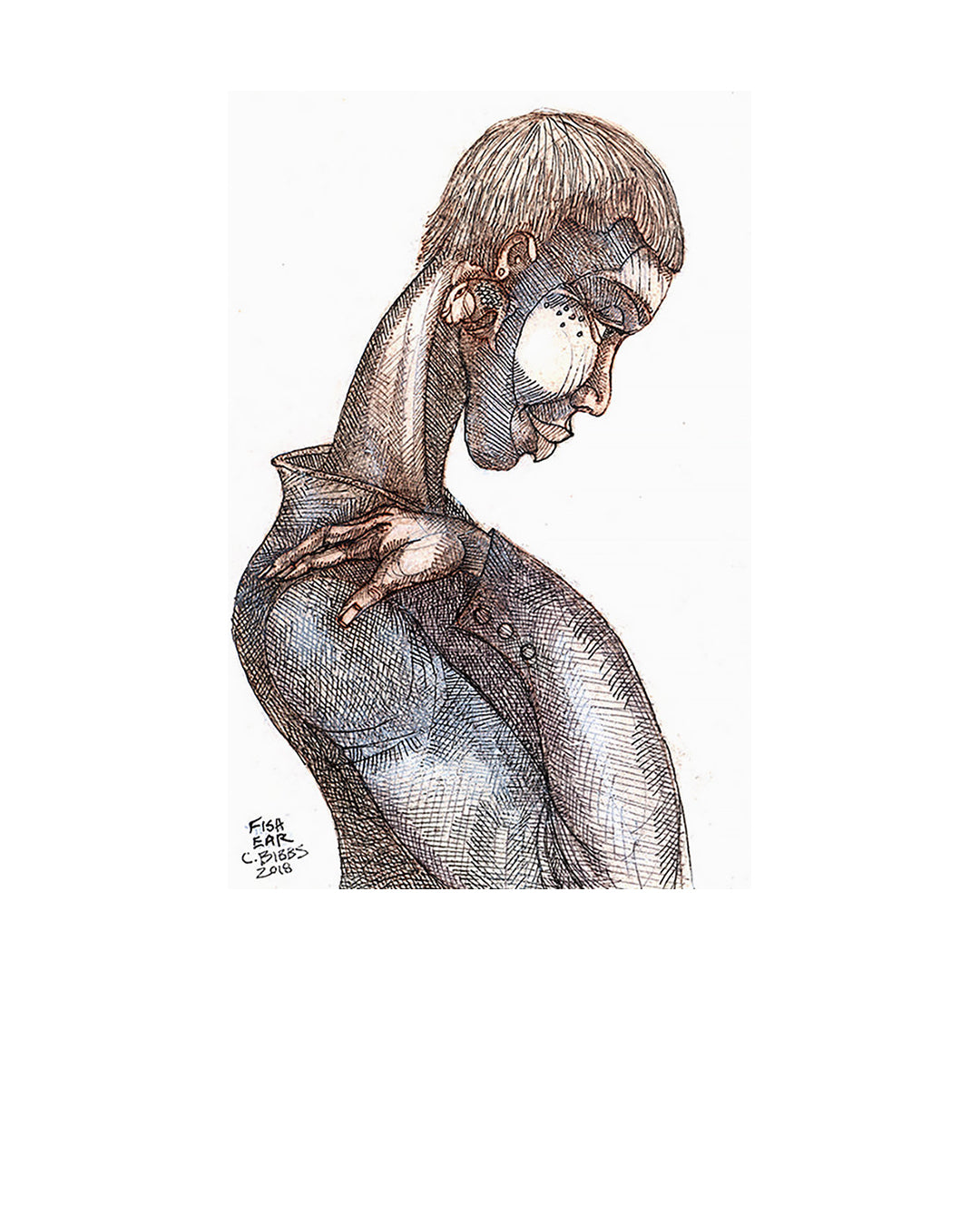 Fish Ear — original artwork by Charles A. Bibbs