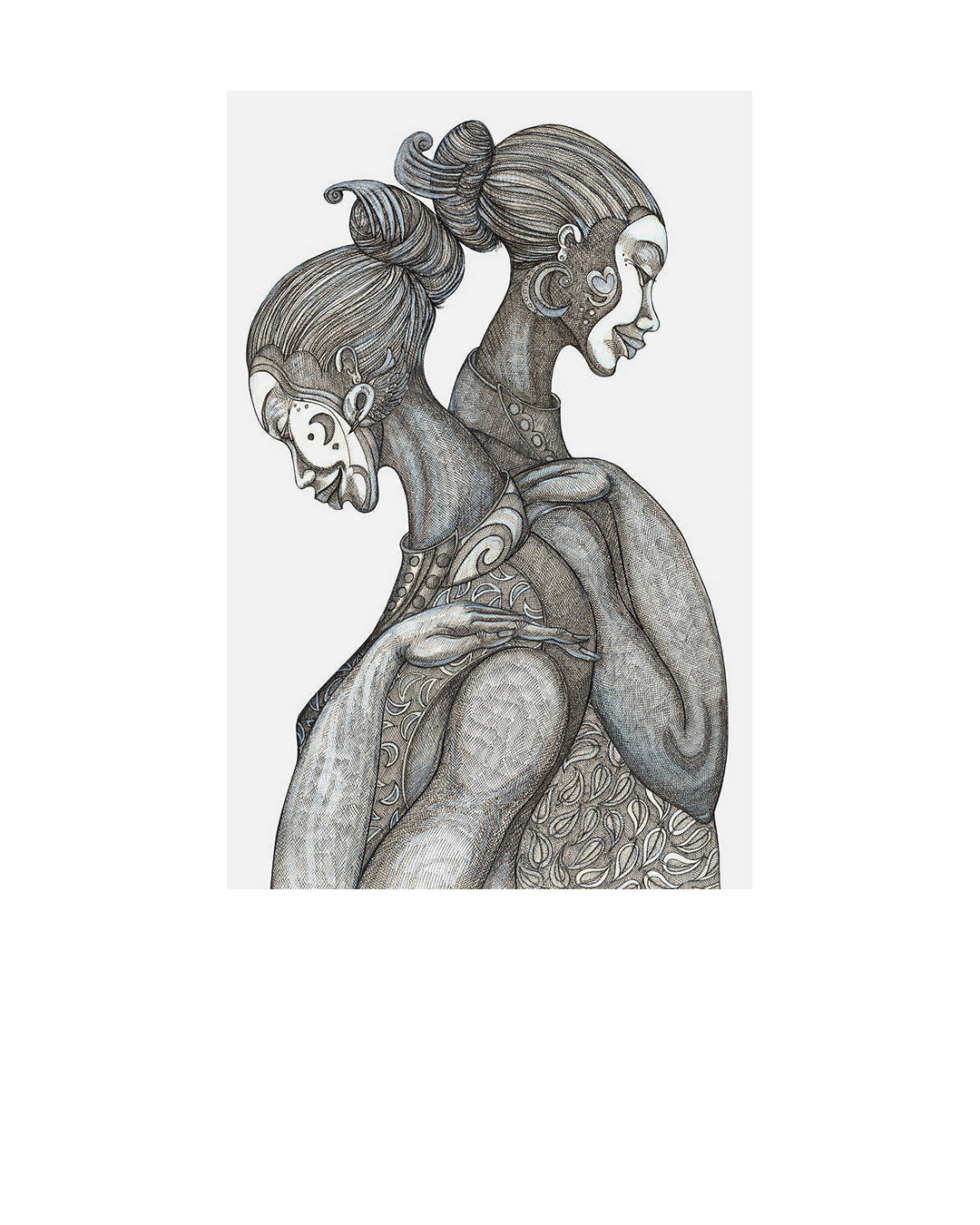 Mystic Girls — original artwork by Charles A. Bibbs