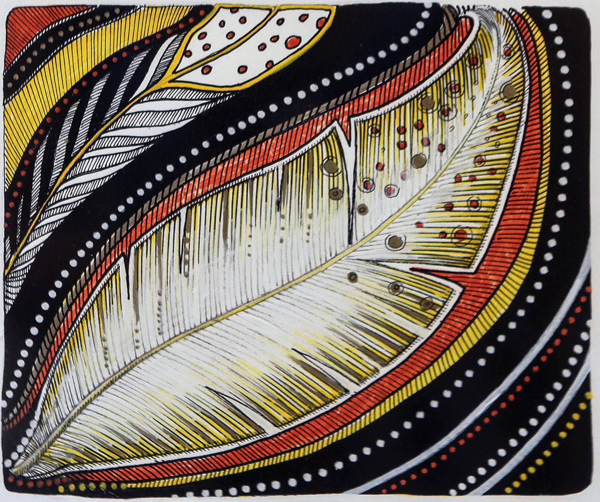 Detail of Feather Trademark by Charles A. Bibbs