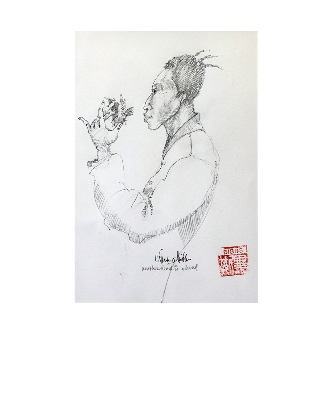 Another Bird In A Hand — original artwork by Charles A. Bibbs