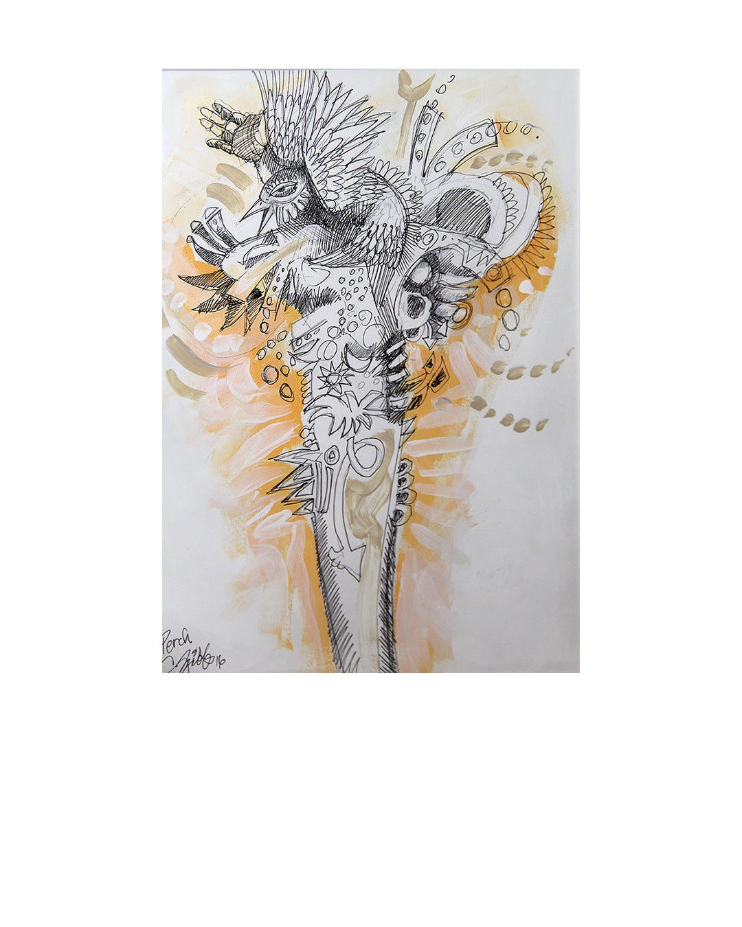 The Perch — original artwork by Charles A. Bibbs