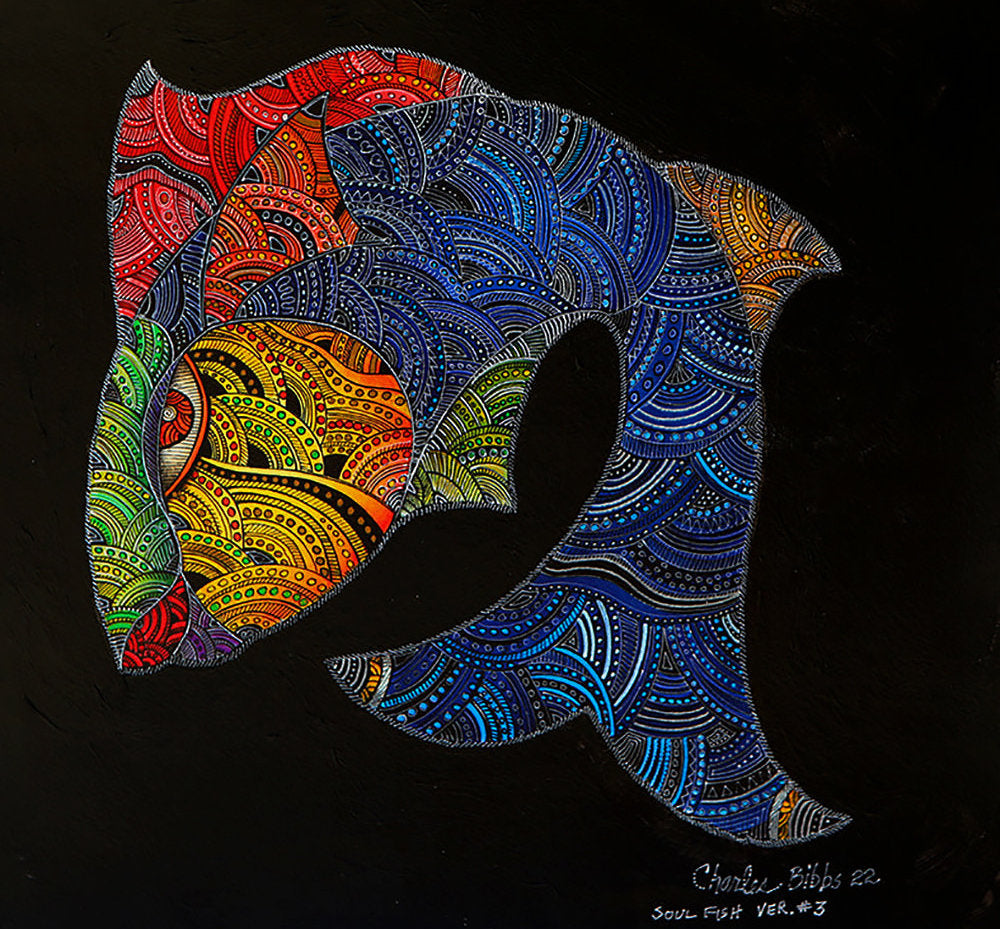 Detail of Soul Fish #3 by Charles A. Bibbs
