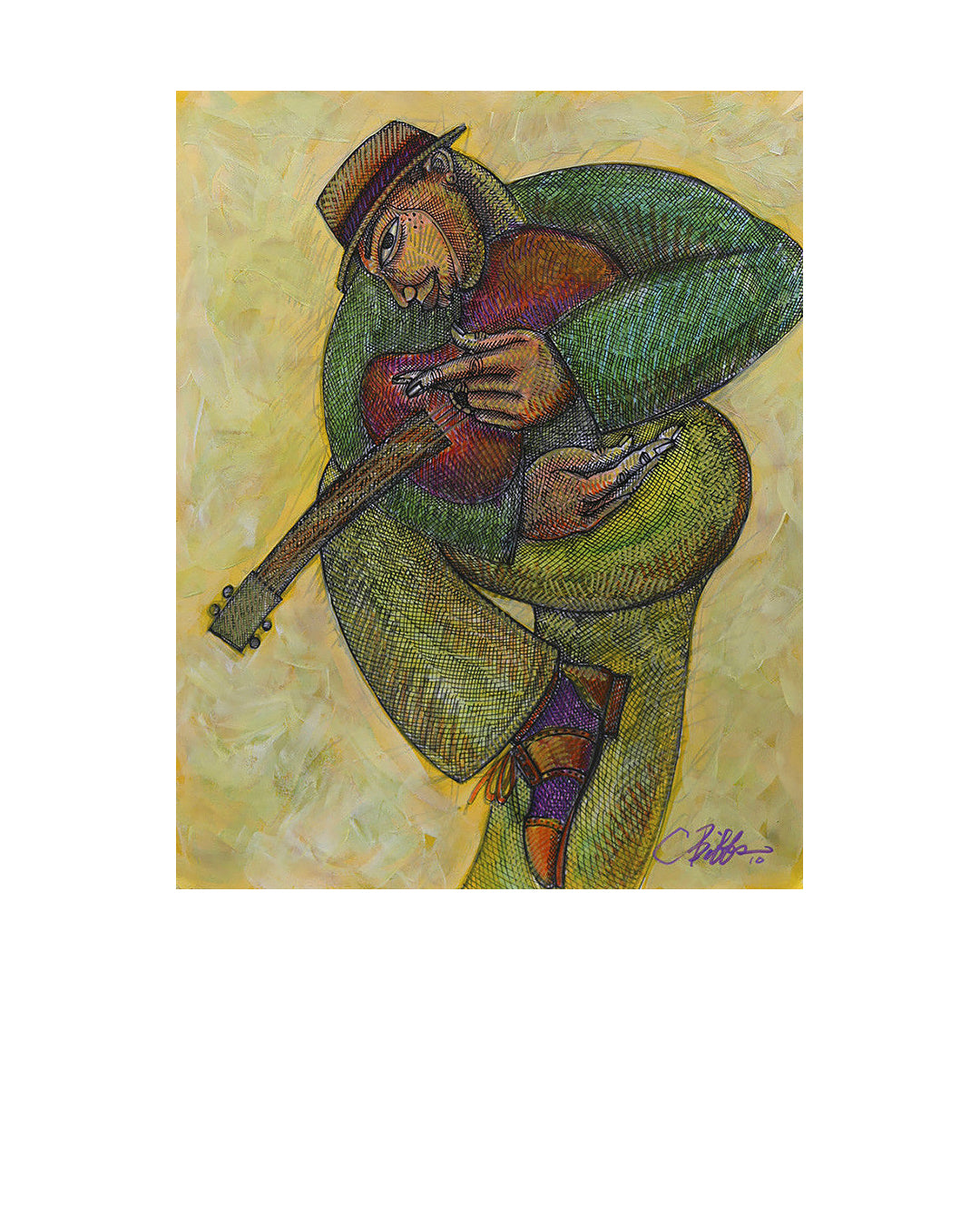 Geetar Man 2 — original artwork by Charles A. Bibbs