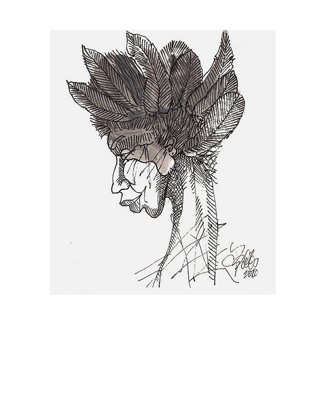 Headdress # 1 (Crown Of Life Series) — original artwork by Charles A. Bibbs