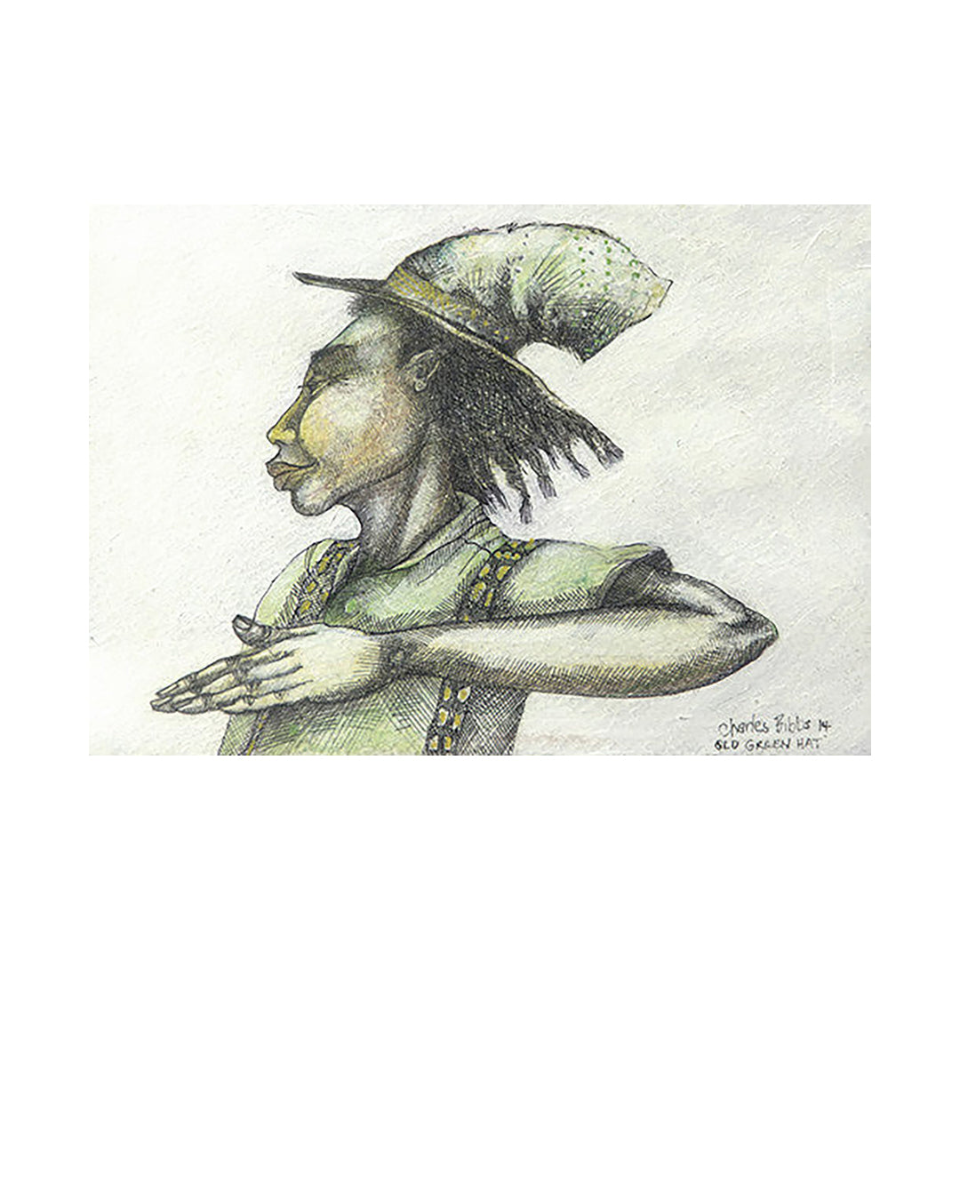 Old Green Hat — original artwork by Charles A. Bibbs