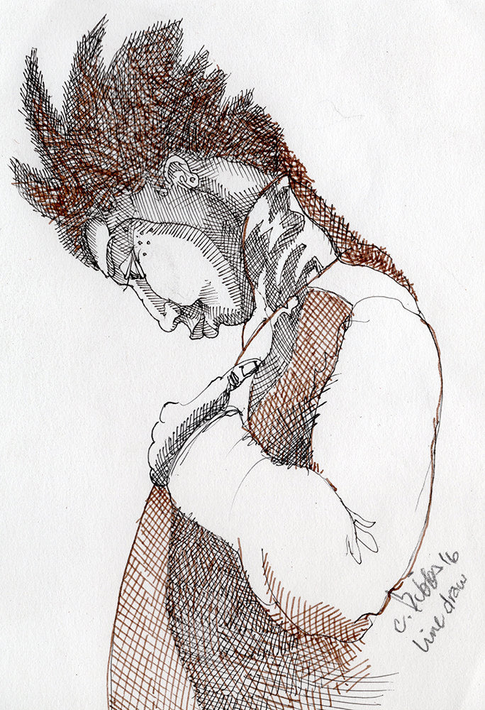 Detail of Line Drawing -  2 by Charles A. Bibbs