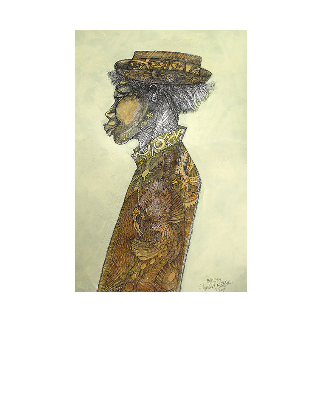 Hat Eyes — original artwork by Charles A. Bibbs