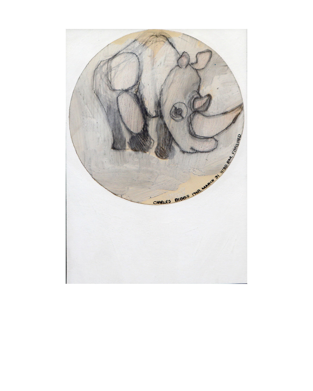 Rhino — original artwork by Charles A. Bibbs