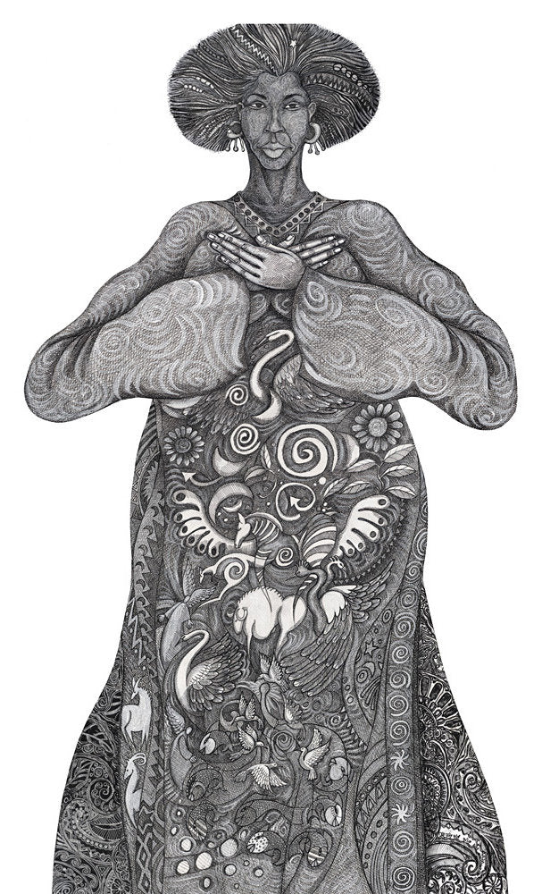 Detail of Mother Earth by Charles A. Bibbs