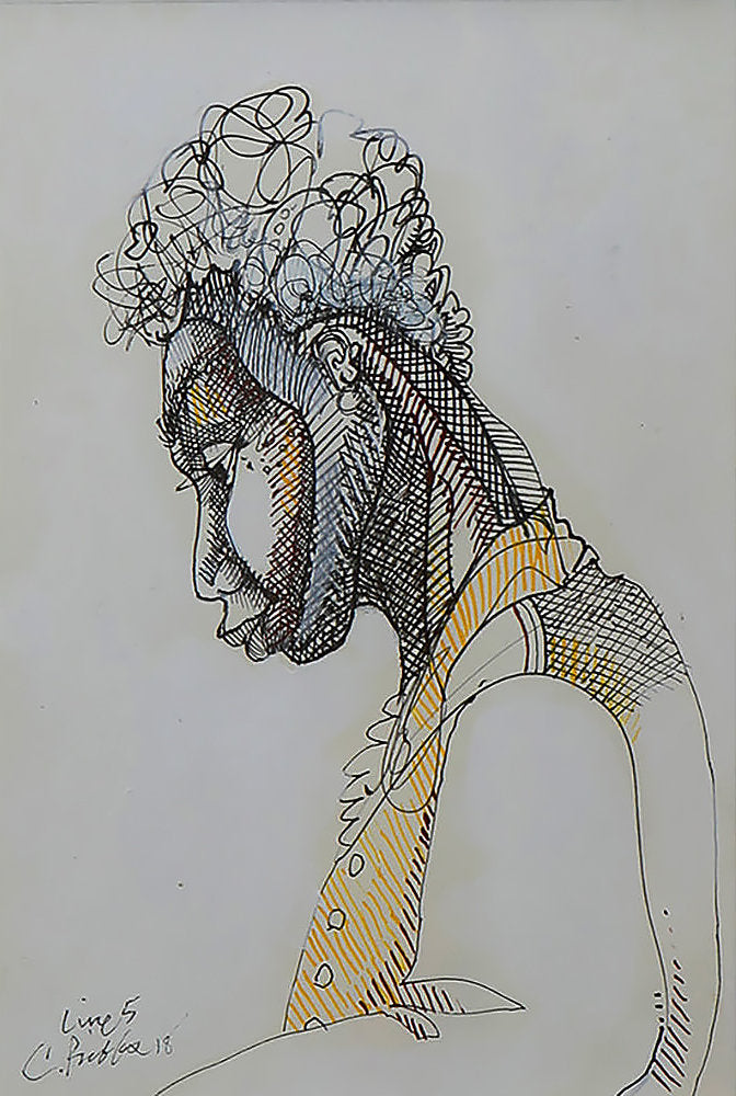 Detail of Line Drawing #5 by Charles A. Bibbs