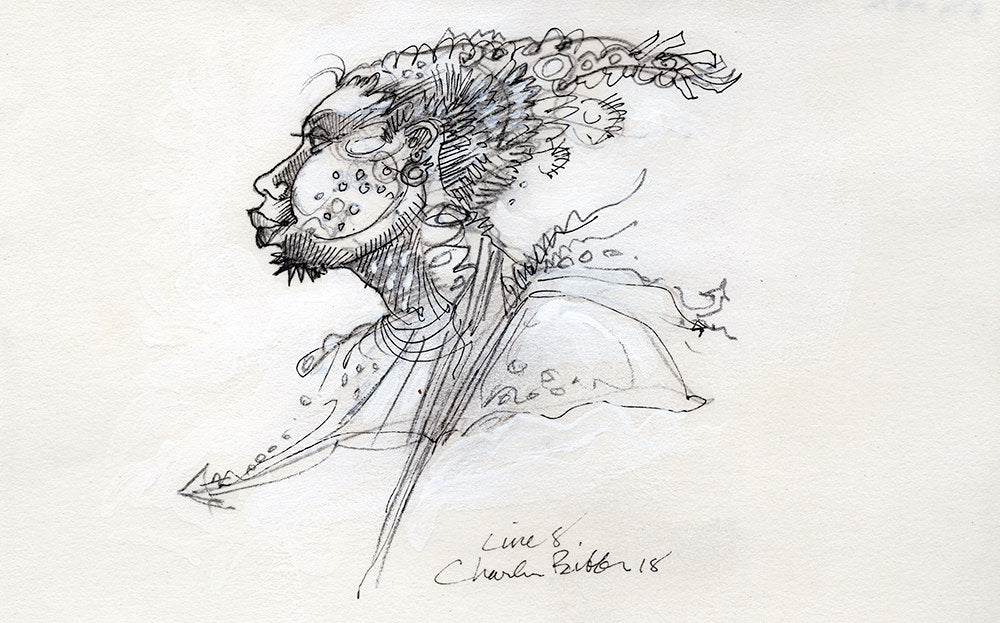 Detail of Line Drawing - 8 by Charles A. Bibbs