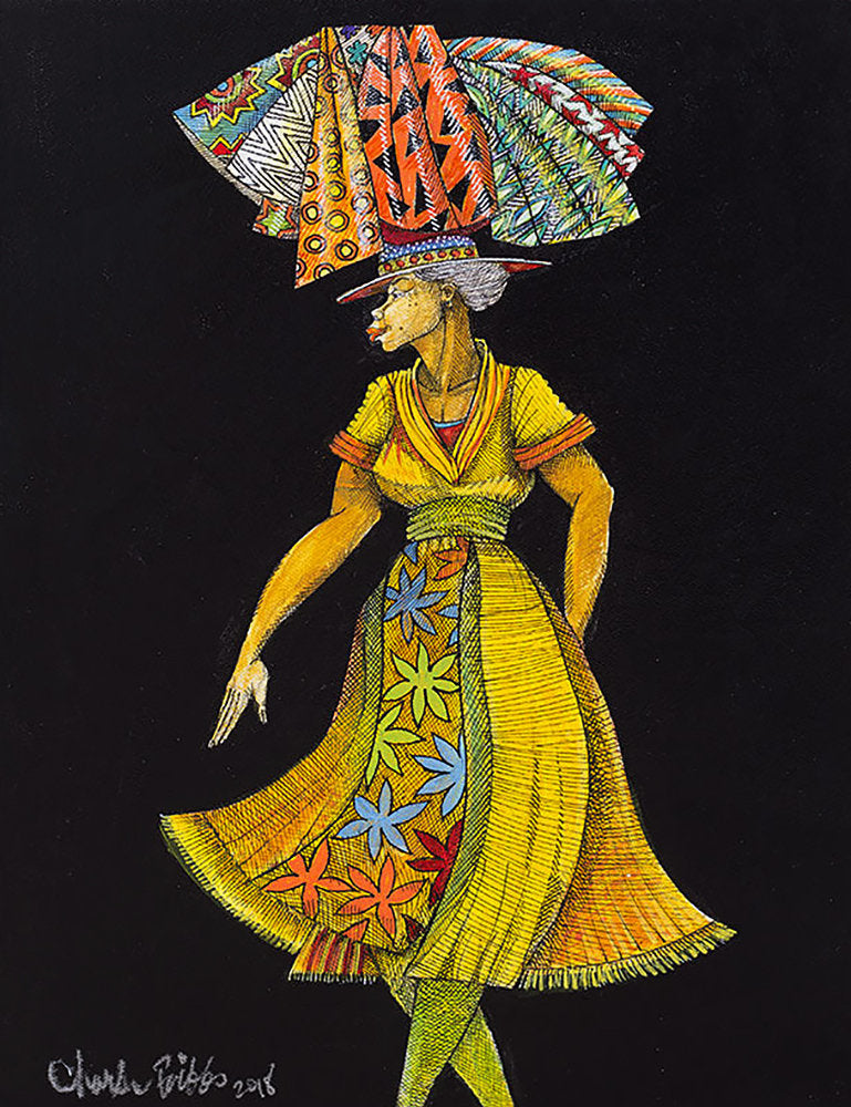 Detail of Lady And Her Garments by Charles A. Bibbs