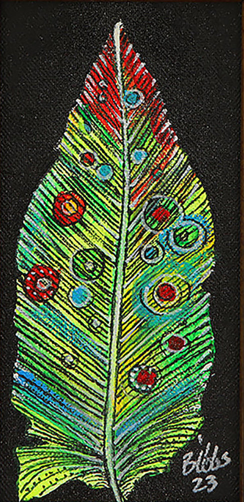 Detail of Feather No. 2 (2023) by Charles A. Bibbs