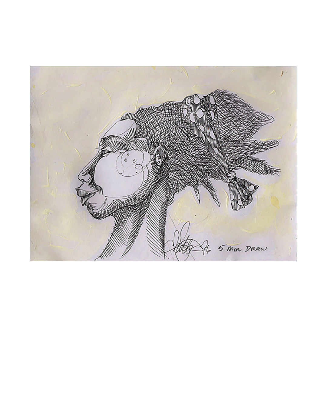 5 Min. Draw Study — original artwork by Charles A. Bibbs